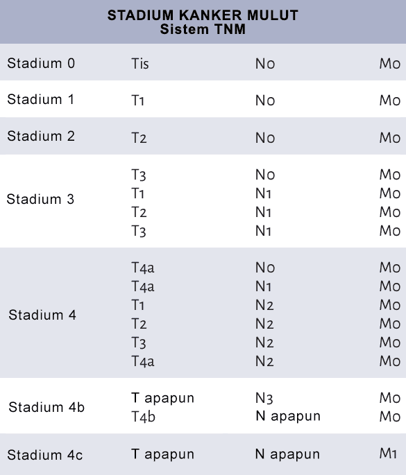 Stadium Kanker Mulut Sistem TNM