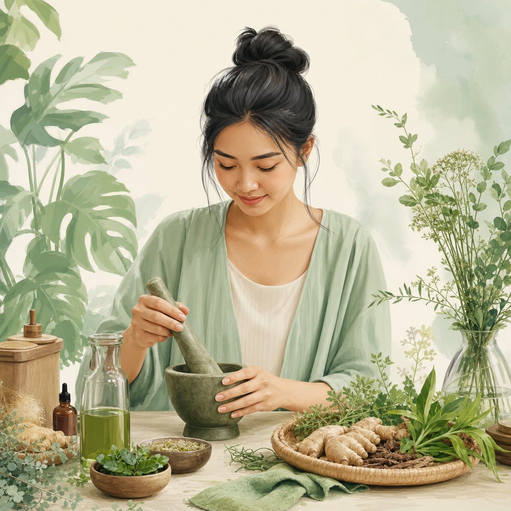Ilustrasi proses absorpsi senyawa herbal di saluran pencernaan menuju aliran darah