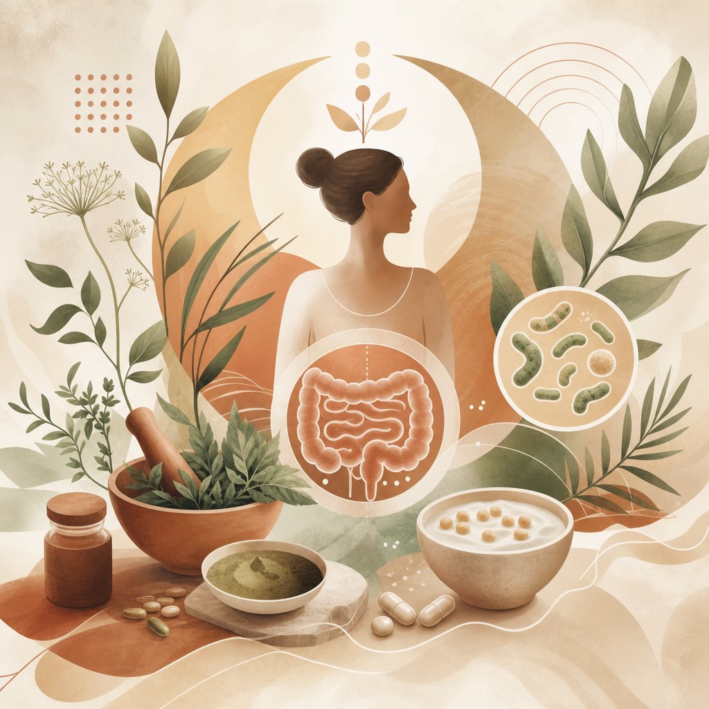 Ilustrasi Langkah Praktis Memadukan Herbal dan Probiotik