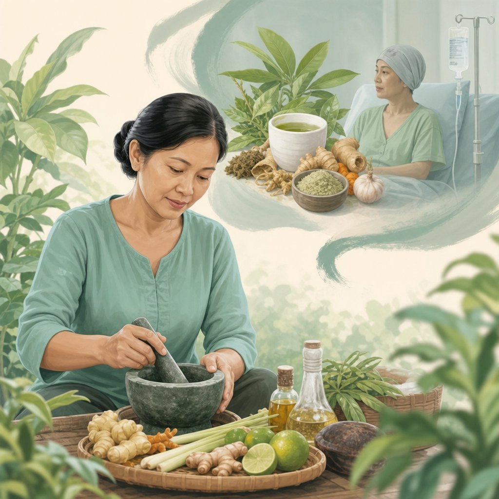 Ilustrasi Mitos #2 — Herbal Bisa Menghilangkan Kanker Tanpa Pengobatan Medis
