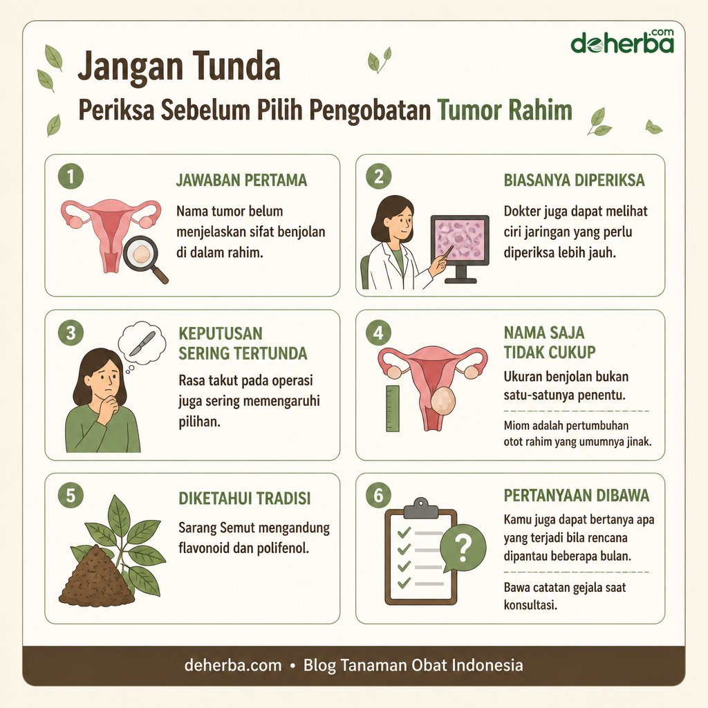 Infografis Jangan Tunda Periksa Sebelum Pilih Pengobatan Tumor Rahim