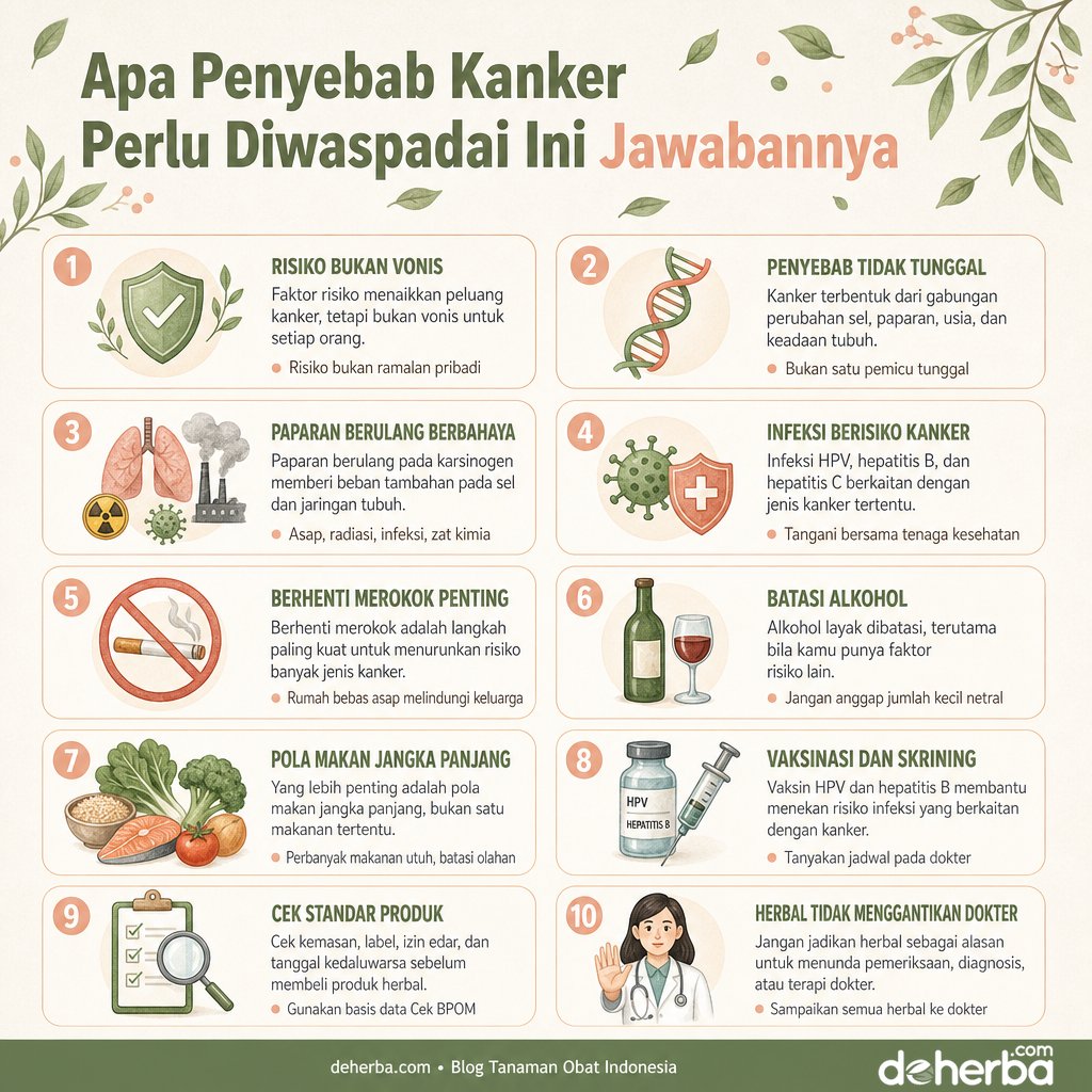 Infografis Apa Penyebab Kanker yang Perlu Diwaspadai? Ini Jawabannya