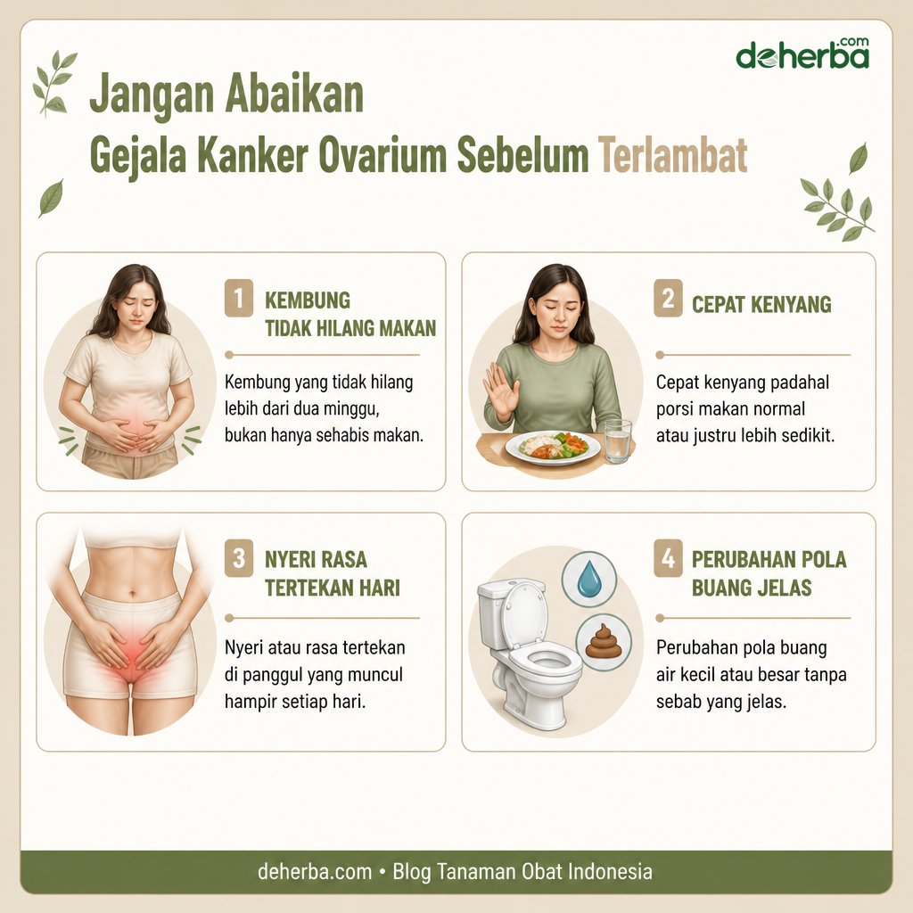 Infografis Jangan Abaikan Gejala Kanker Ovarium Sebelum Terlambat