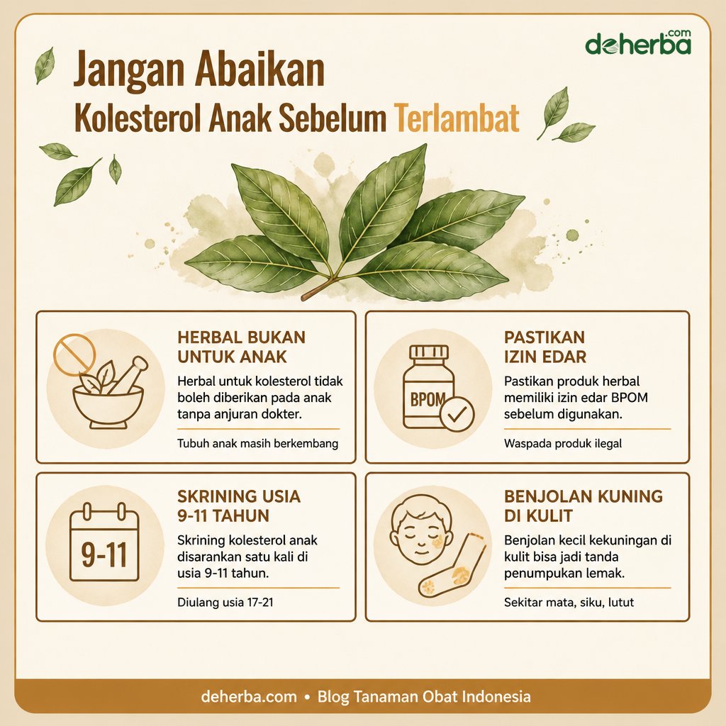 Infografis Jangan Abaikan Kolesterol Anak Sebelum Terlambat