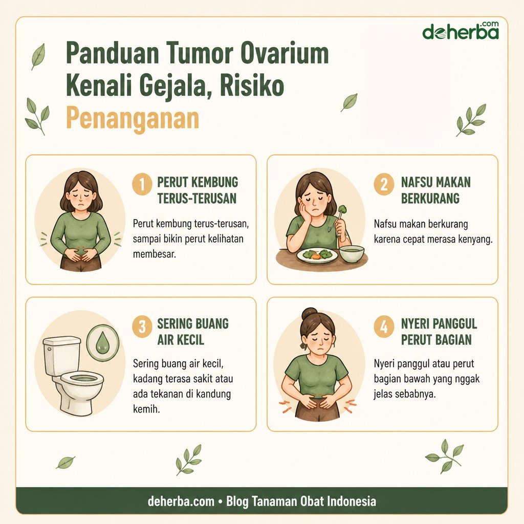Infografis Panduan Tumor Ovarium: Kenali Gejala, Risiko, dan Penanganan